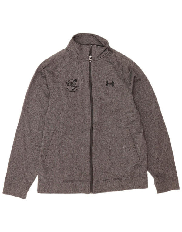 Under Armour Mens Graphic Tracksuit Top Jacket Medium Grey Polyester