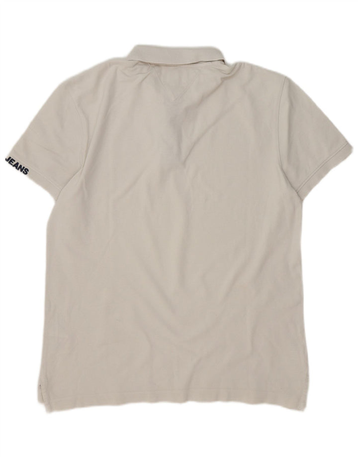 Męska koszulka polo Tommy Hilfiger, średnia biała bawełna