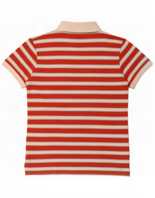 Damska koszulka polo Murphy & Nye UK 12 Medium Red Striped Cotton