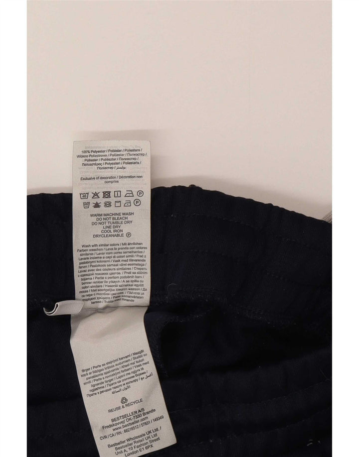 Męskie spodnie dresowe Jack & Jones, duże, granatowe, z poliestru w blokach kolorów