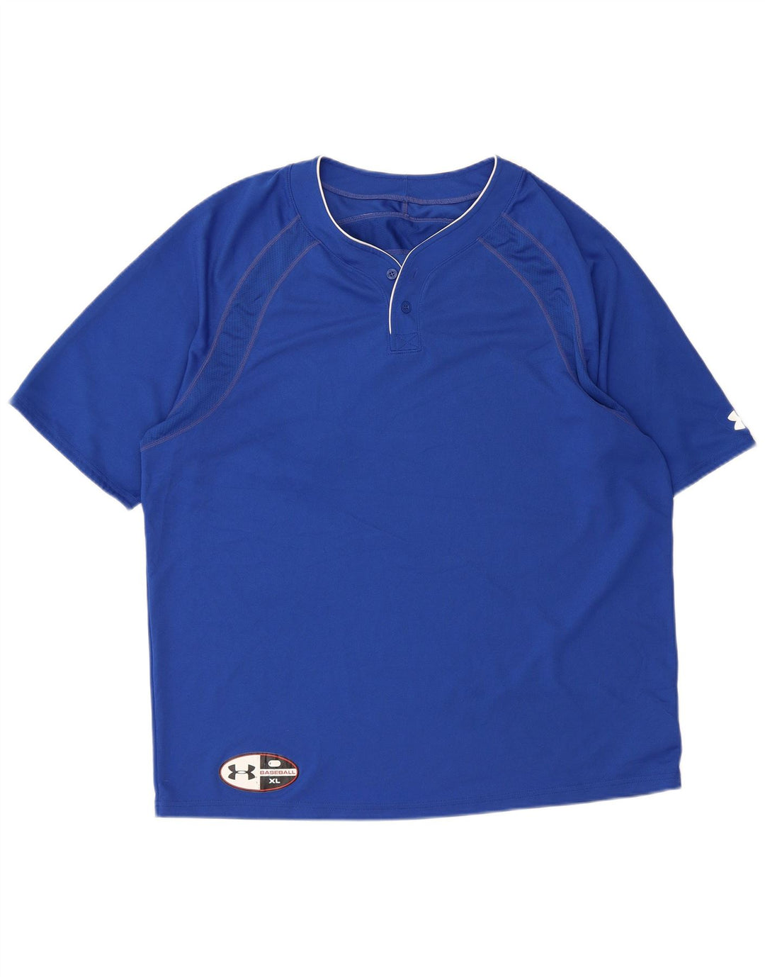 Męska koszulka baseballowa UNDER ARMOUR XL, niebieska, poliester