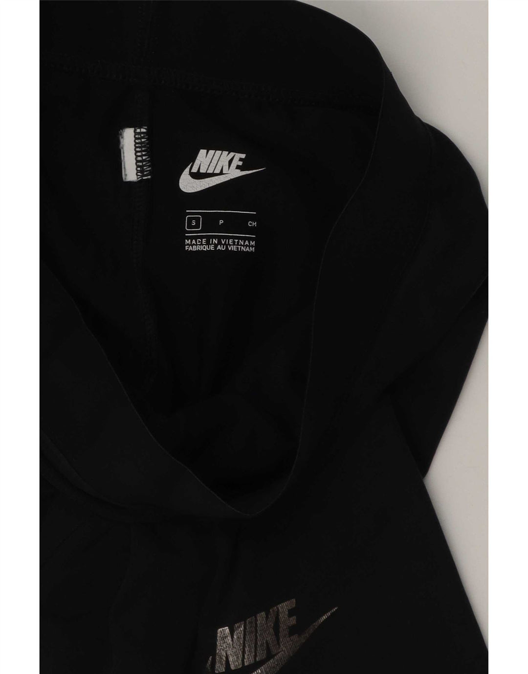 Damskie legginsy Nike Graphic UK 10, małe, czarne, z blokami kolorów
