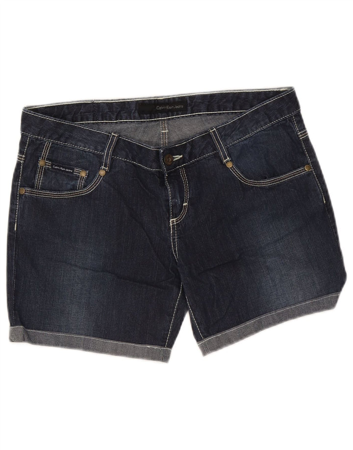 Damskie spodenki jeansowe Calvin Klein W31 Średni granatowy, bawełniany