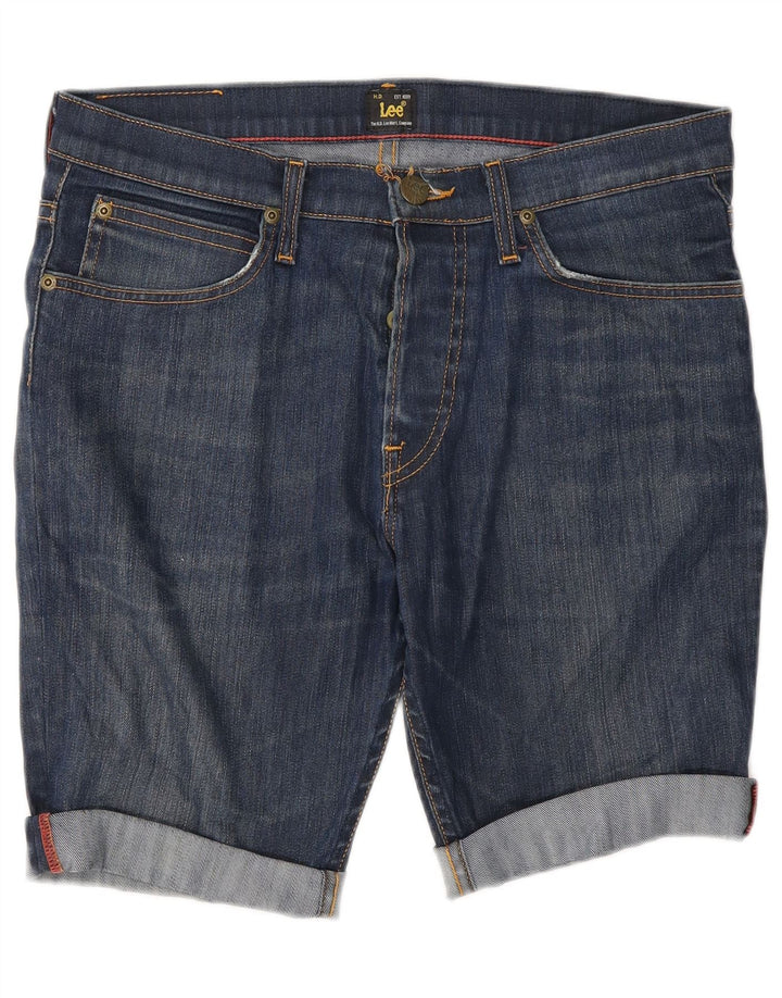 Damskie spodenki jeansowe Lee Jegger W31 Średnioniebieskie, bawełniane