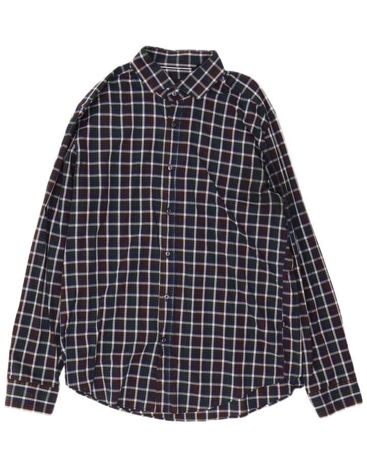 Męska koszula slim fit Hugo Boss XL w wielobarwną kratkę