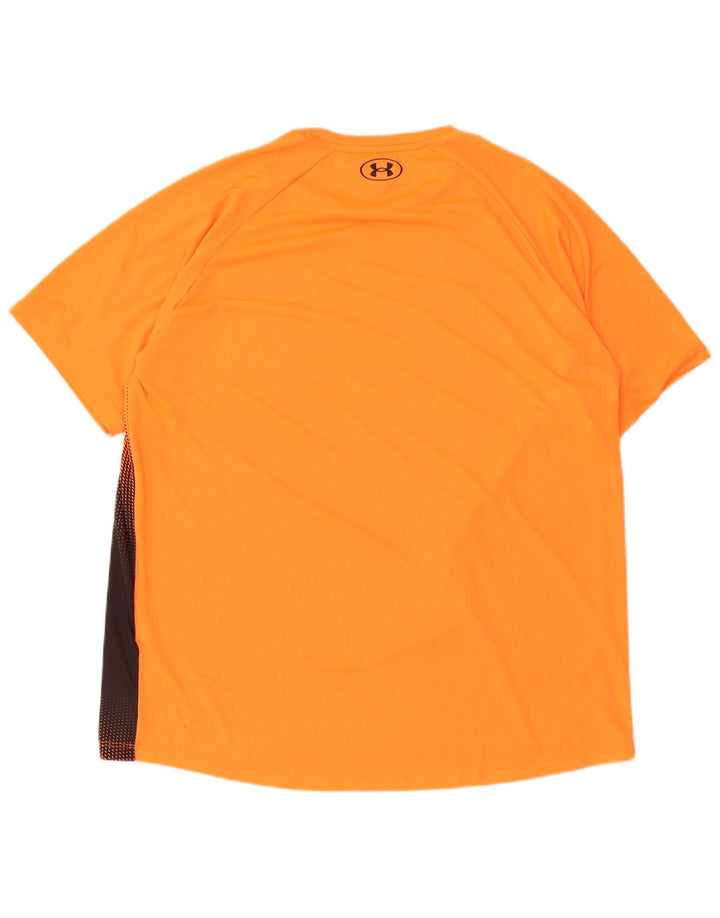 Under Armour Męski T-shirt Top XL Pomarańczowy Tie Dye Poliester