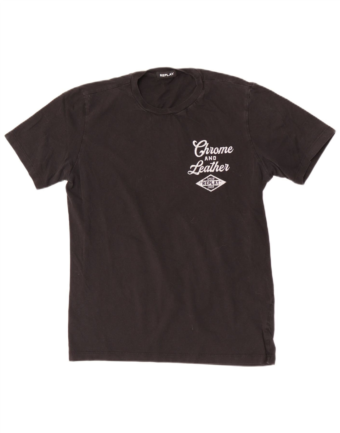Chłopięcy T-shirt z grafiką Replay, 13-14 lat, średnia czarna bawełna