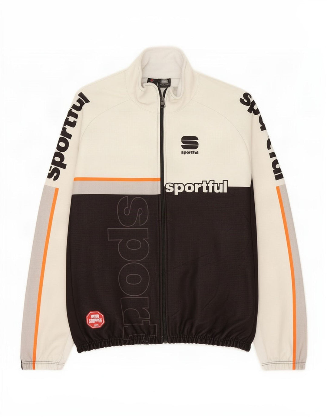 Sportful Męska bluza dresowa z grafiką XL, biały poliester z blokami kolorów