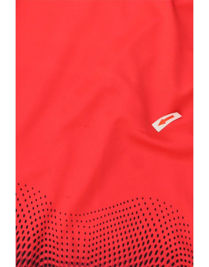 Męski T-shirt Nike Dri Fit Top, mały, czerwony, z blokami kolorów