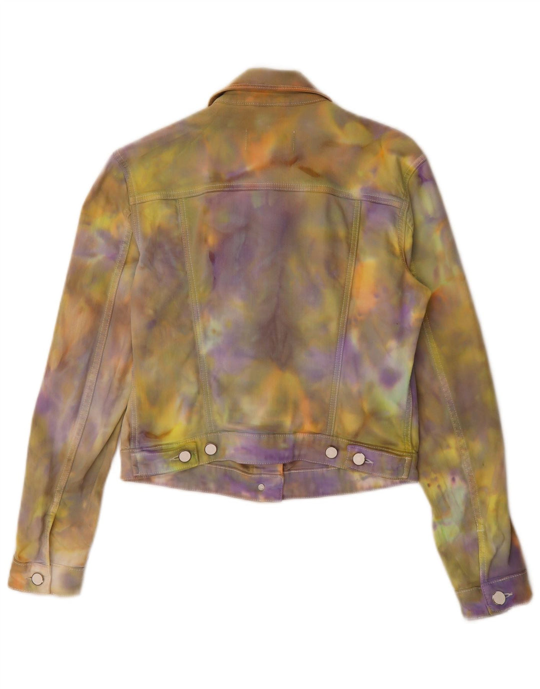 Damska kurtka dżinsowa Hugo Boss UK 10, mała, wielobarwna, bawełniana typu tie-dye