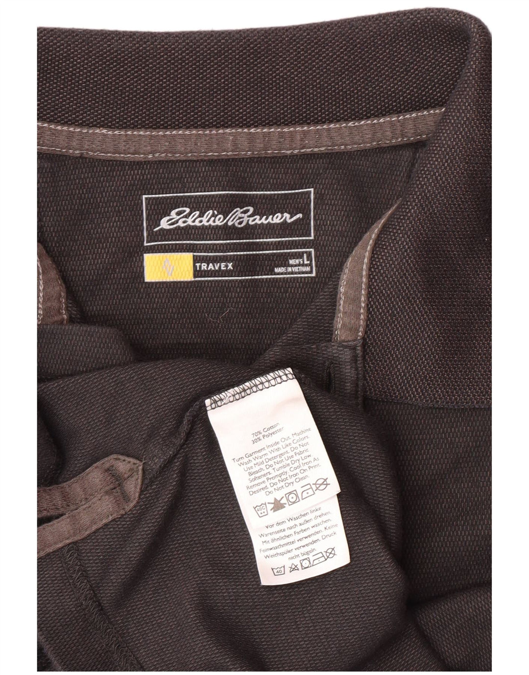 Męska koszulka polo EDDIE BAUER, duża, szara, bawełniana