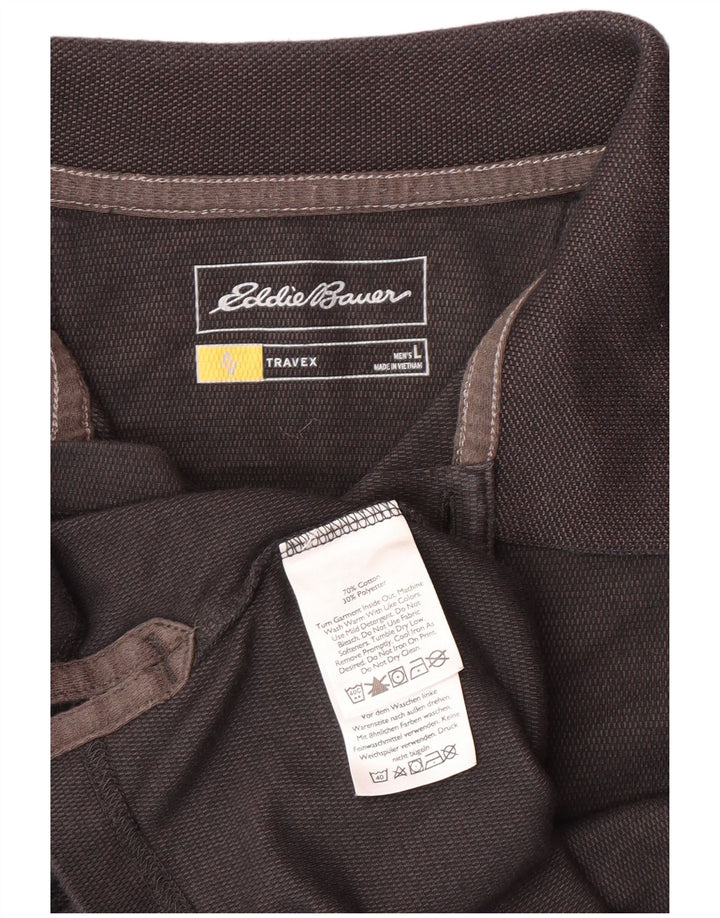 Męska koszulka polo EDDIE BAUER, duża, szara, bawełniana