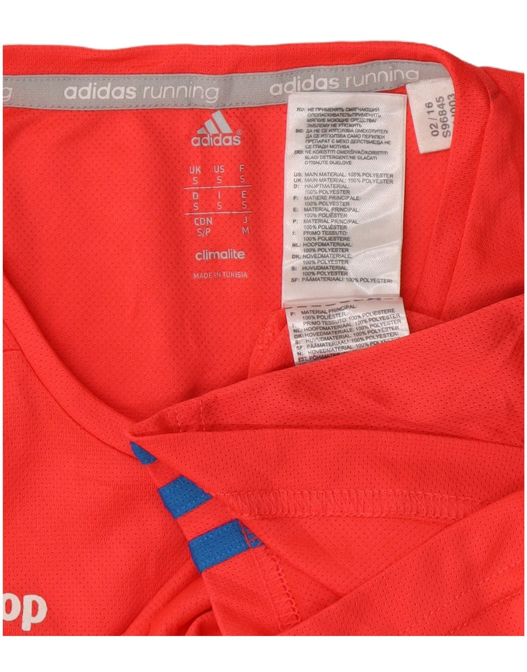 Męski T-shirt ADIDAS Climalite z grafiką, mały, czerwony poliester