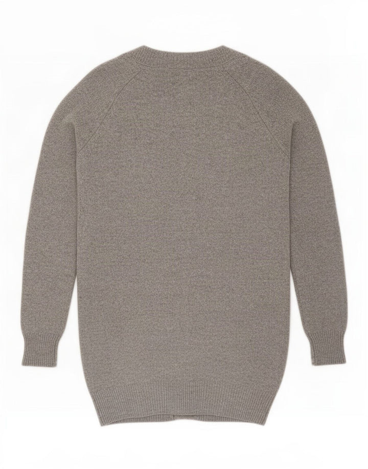Sweter damski Massimo Dutti rozpinany UK 16, duży, szary, wełniany