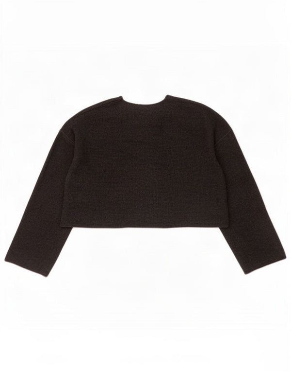 Damski sweter typu Crop Oversize Zara, UK 10, mały, szary poliester