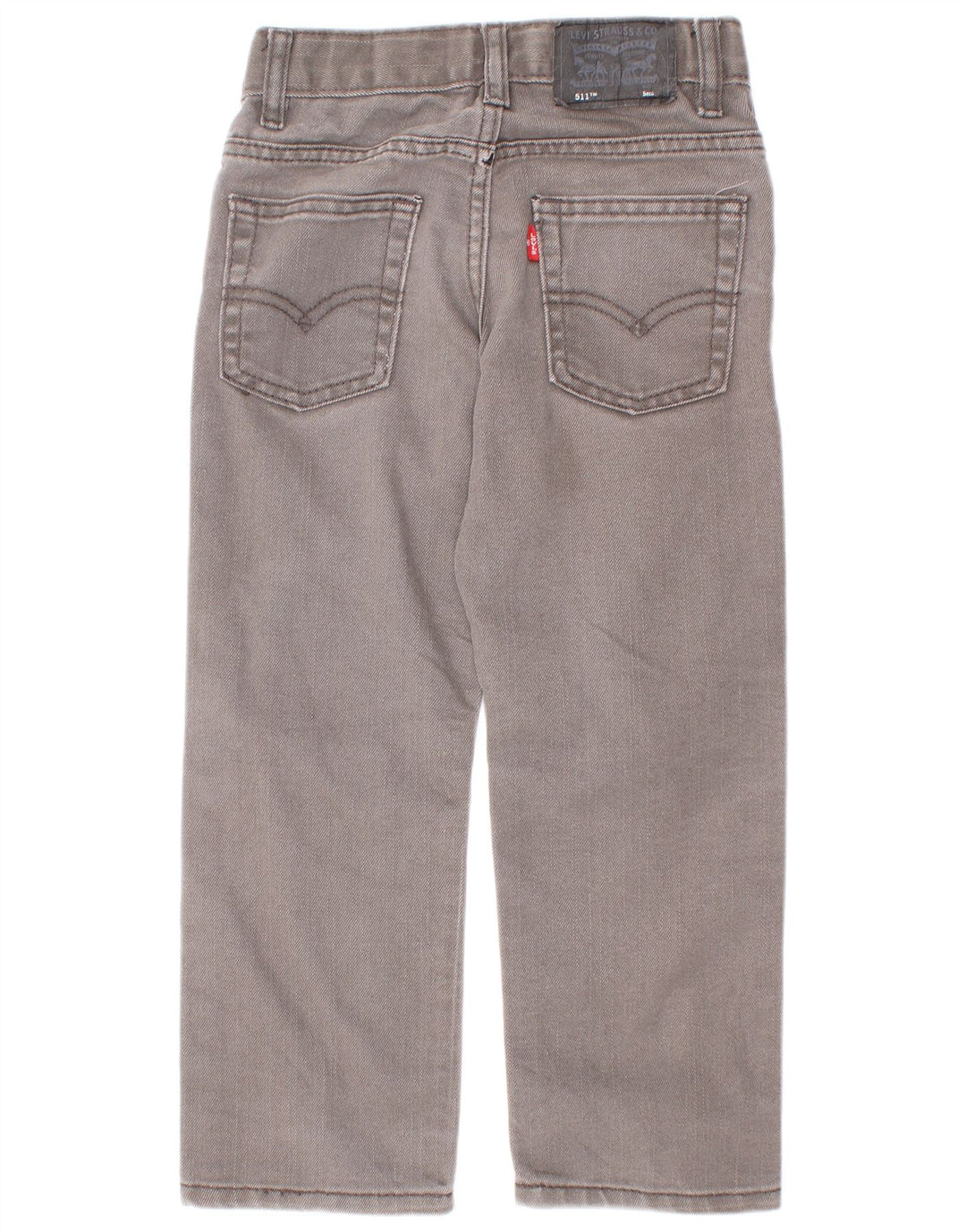 Levi's Boys 511 Wąskie dżinsy w trudnej sytuacji 4-5 lat W22 L18 Szara bawełna