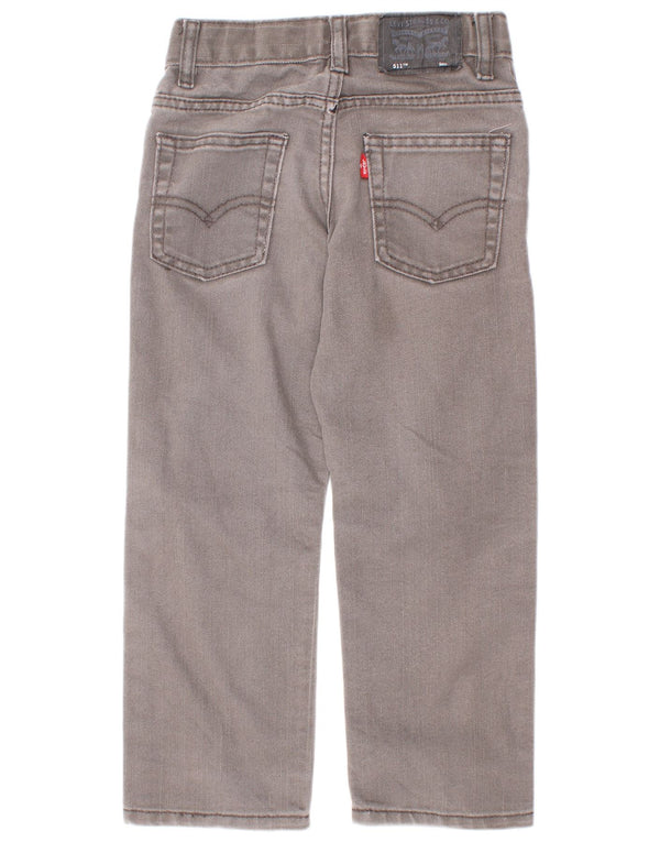 Levi's Boys 511 Wąskie dżinsy w trudnej sytuacji 4-5 lat W22 L18 Szara bawełna