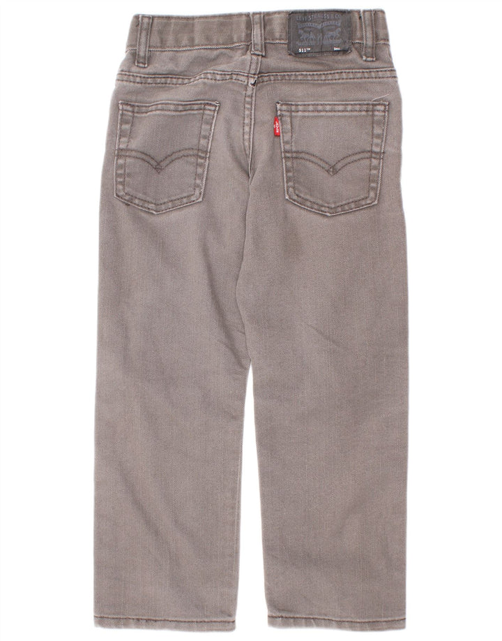 Levi's Boys 511 Wąskie dżinsy w trudnej sytuacji 4-5 lat W22 L18 Szara bawełna