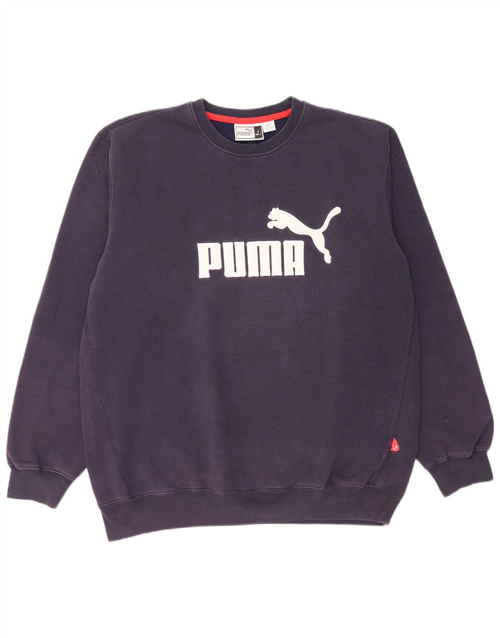 Męska bluza z grafiką Puma, duża, granatowa