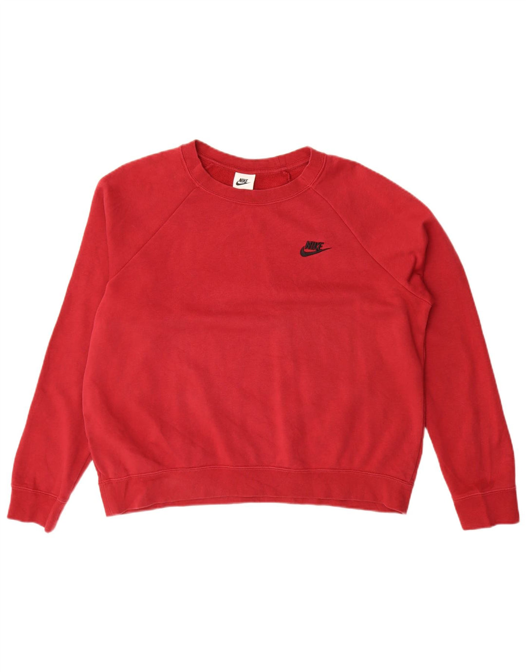 Damski sweter oversize Nike UK 16, duży, czerwony, bawełniany