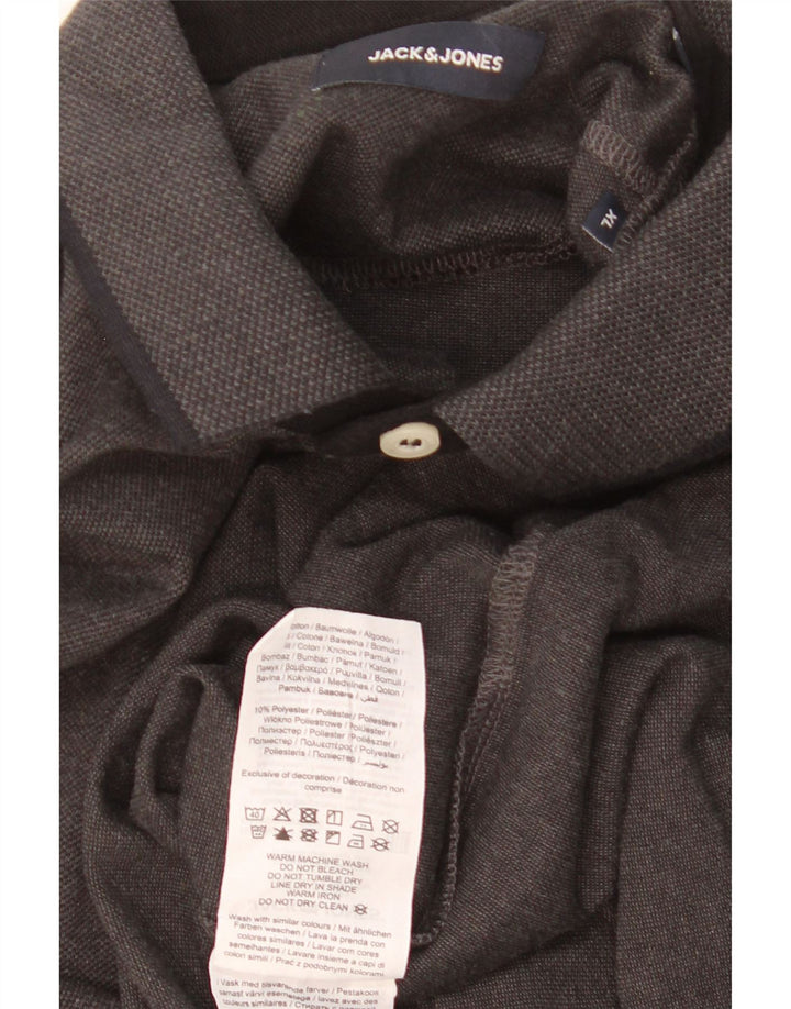 Męska koszulka polo JACK & JONES XL, szara, bawełniana