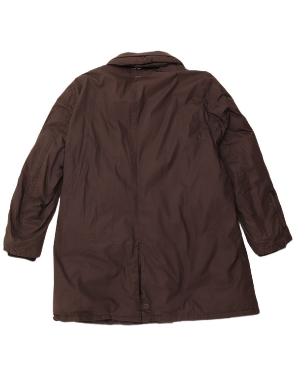 Dkny Męski ocieplany płaszcz z kapturem UK 42 XL, czarna bawełna