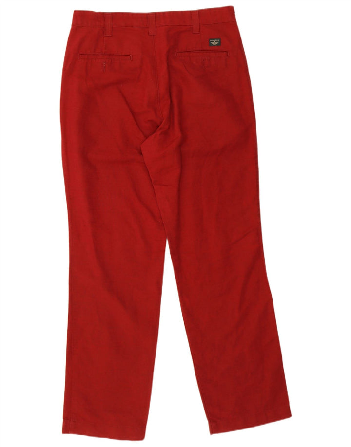 Męskie spodnie chino Dockers khaki proste W33 L32 czerwone