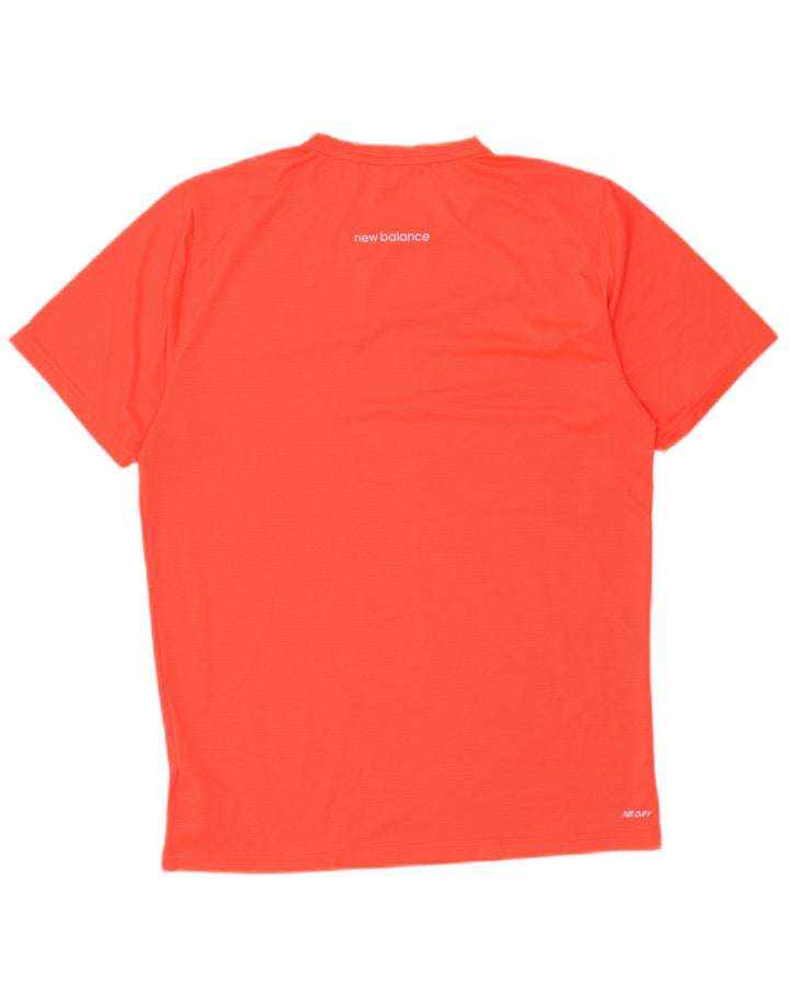 Koszulka męska New Balance Top, średni pomarańczowy poliester