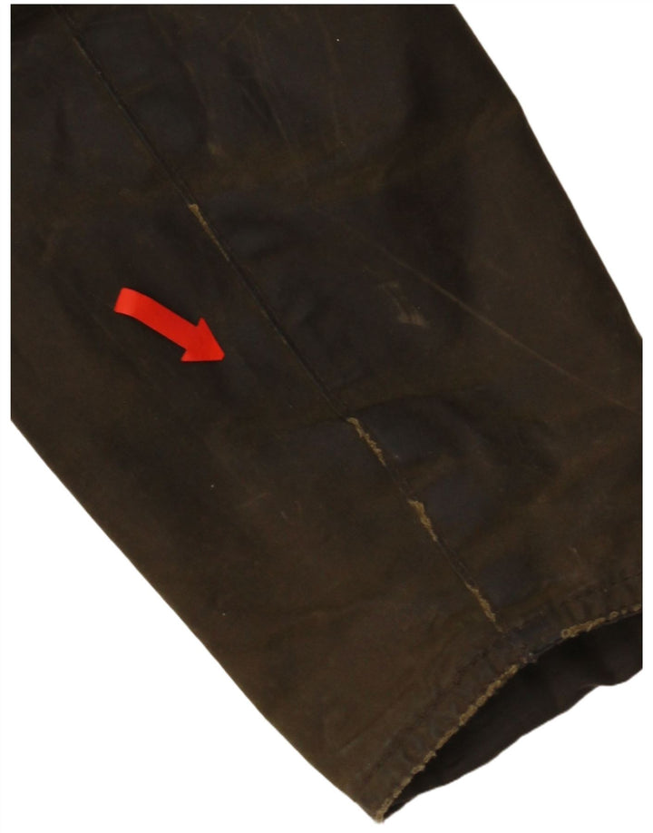 Damska kurtka z kapturem i woskowaną bawełną Barbour UK 12, średnia bawełna khaki