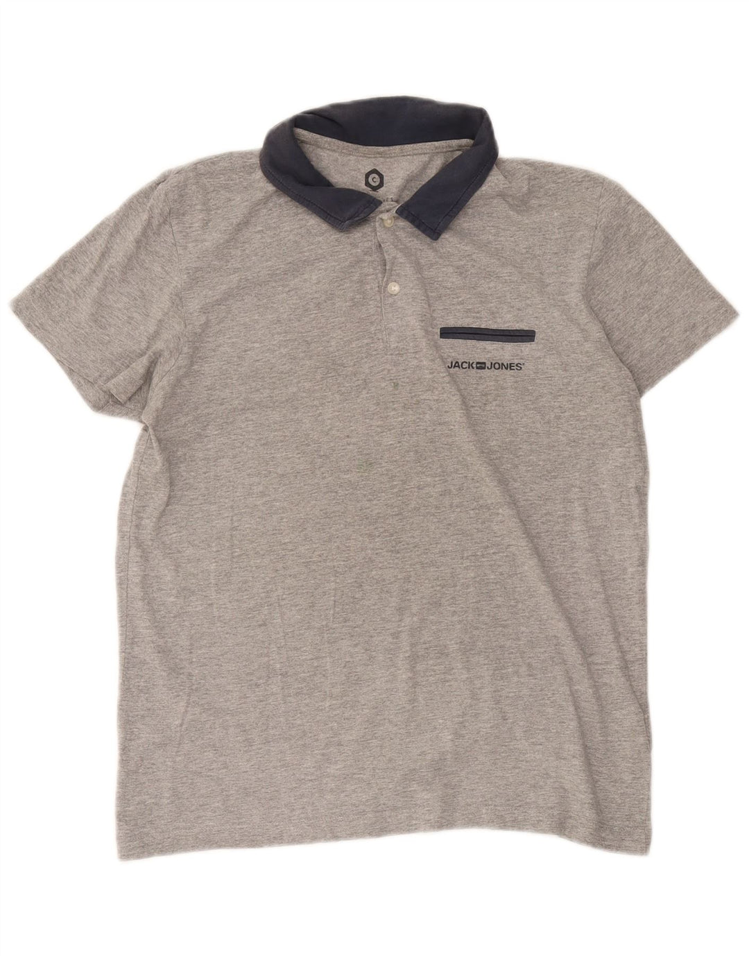 Męska koszulka polo Jack & Jones, bawełniana, w kolorze średniej szarości