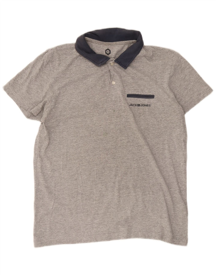 Męska koszulka polo Jack & Jones, bawełniana, w kolorze średniej szarości