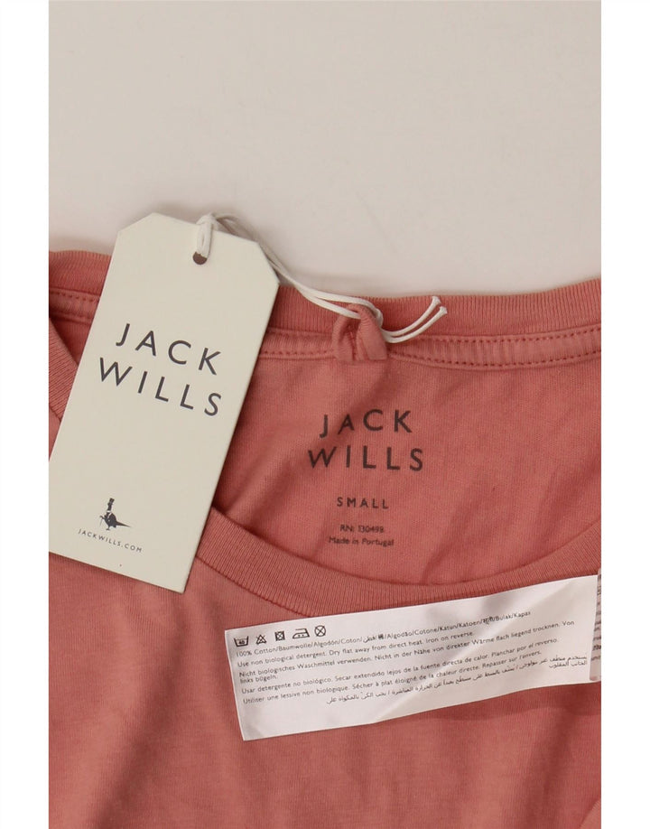 T-shirt męski Jack Wills, mały, różowy, bawełniany