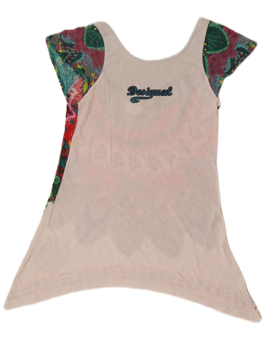 Desigual damski asymetryczny top tunikowy UK 12 średni wielokolorowy