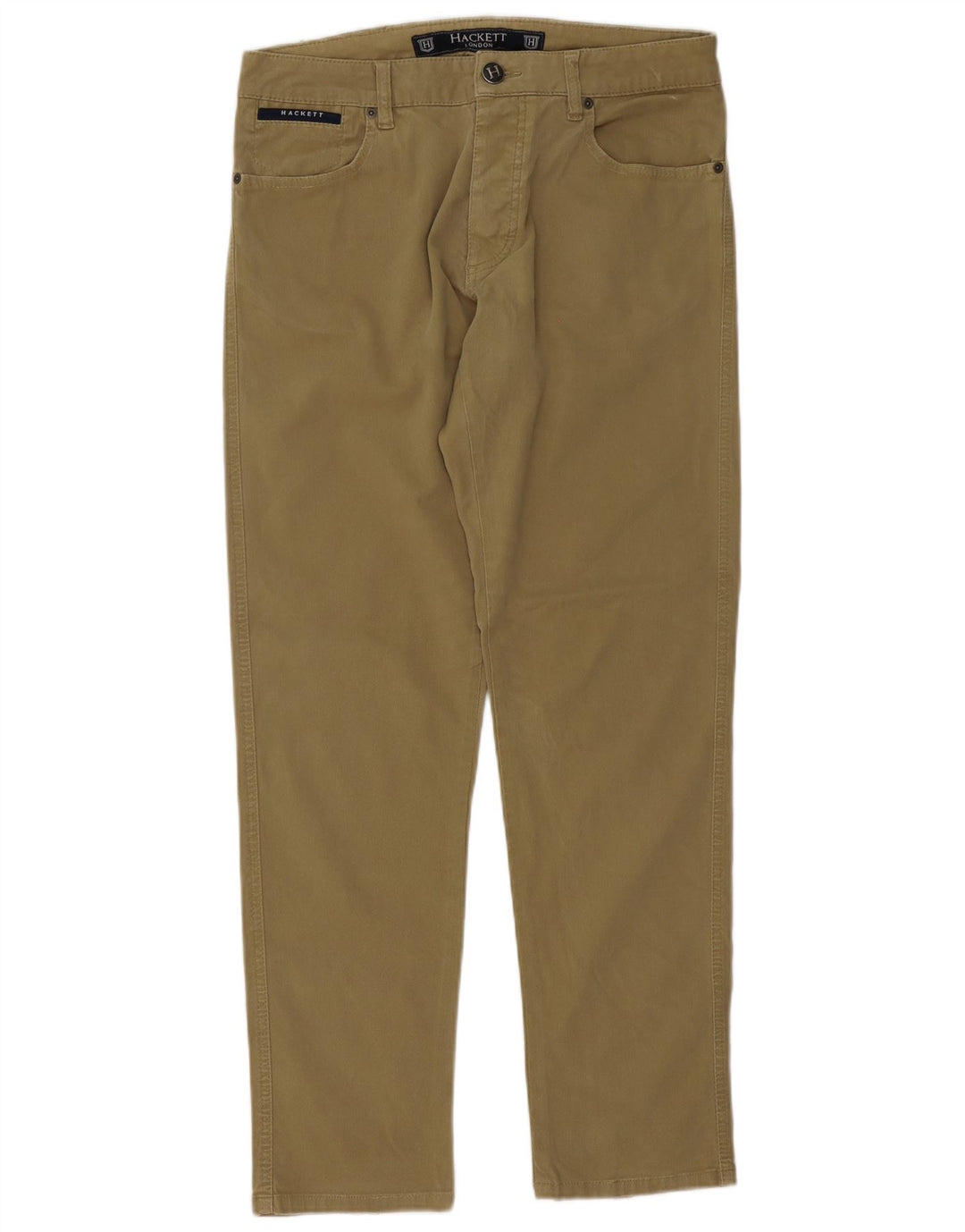 Męskie spodnie typu slim casual Hackett W34 L32 Khaki Cotton