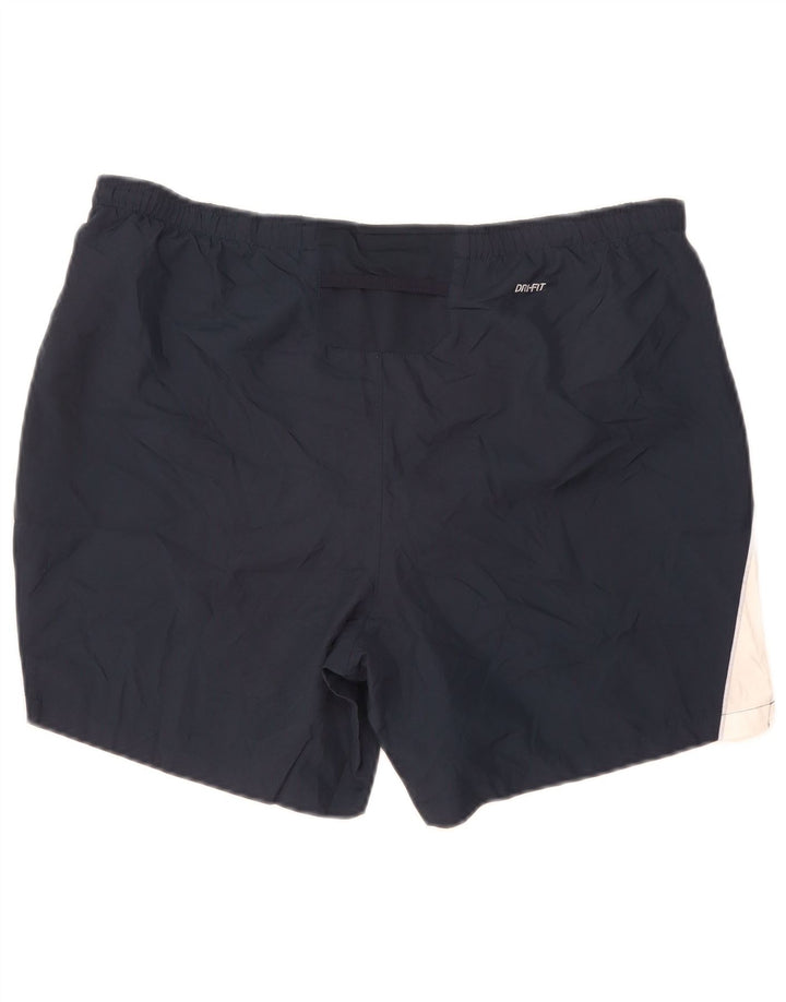 Męskie spodenki sportowe Nike Dri Fit, średni granatowy, poliester z blokami kolorów