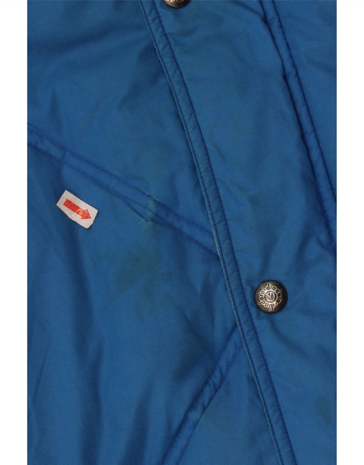 Dwustronna ocieplana kurtka męska Diadora z kapturem UK 40, duża, niebieska, poliester