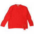 Damski sweter oversize Tommy Hilfiger z okrągłym dekoltem UK 10 Small Red