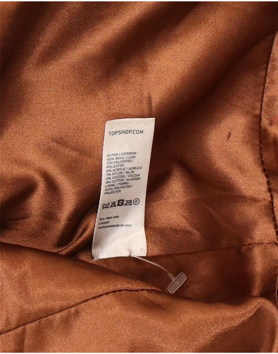 Topshop damski płaszcz Princess UK 12, średnia czarna wełna