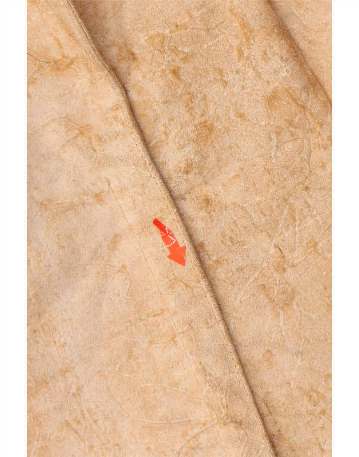 Zamszowa kurtka damska VINTAGE UK 12 w kolorze średniobeżowym