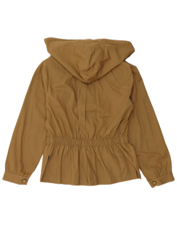 Damska marynarka z 4 guzikami w stylu VINTAGE, rozmiar 6, 2XS, brązowa bawełna