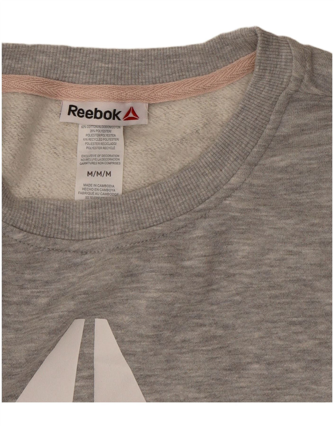 Damska bluza Reebok Graphic Jumper UK 14 Średni szary, blok kolorów