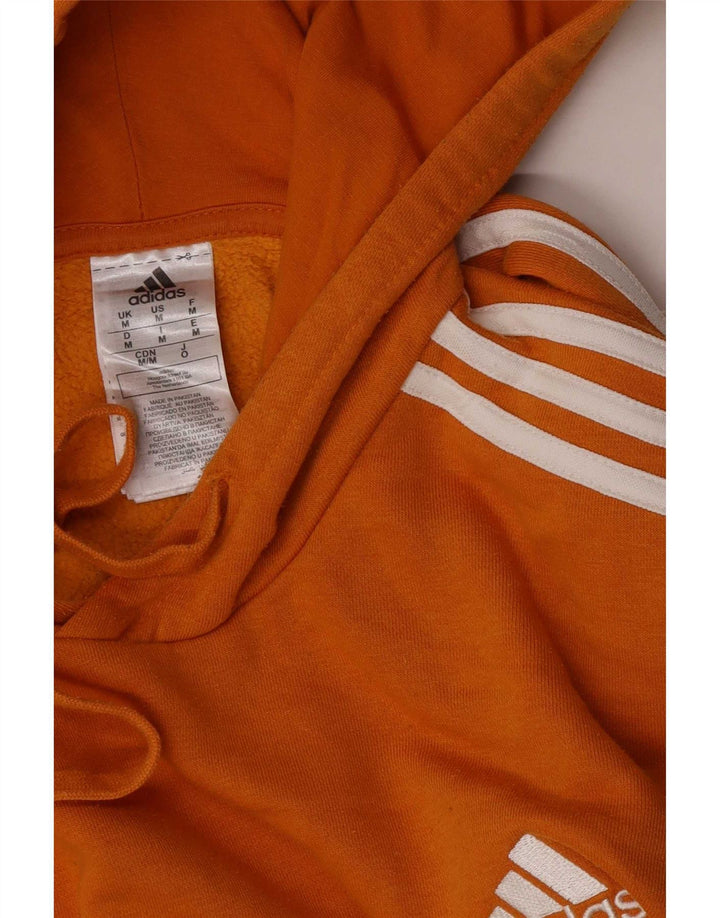 Adidas Męska bluza z kapturem, średnia, pomarańczowa, bawełniana
