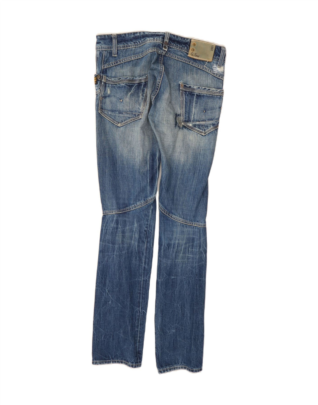 G-STAR Mens Distressed Slim Jeans W28 L32 Blue Cotton Vintage G-Star and Second-Hand G-Star from Messina Hembry 