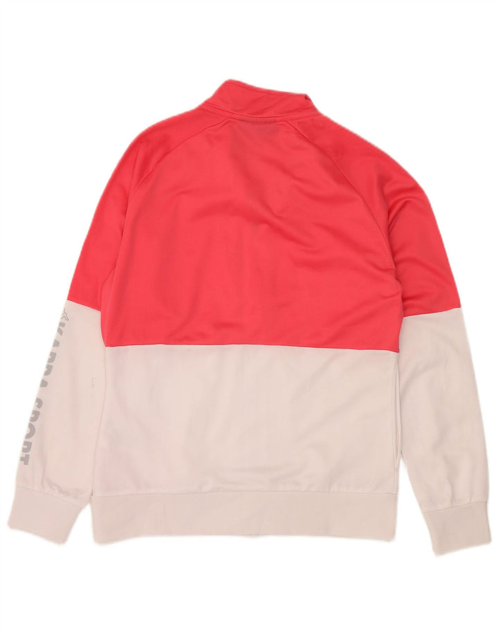 Damska kurtka dresowa Kappa Graphic UK 16, duża, czerwona, z blokami kolorów