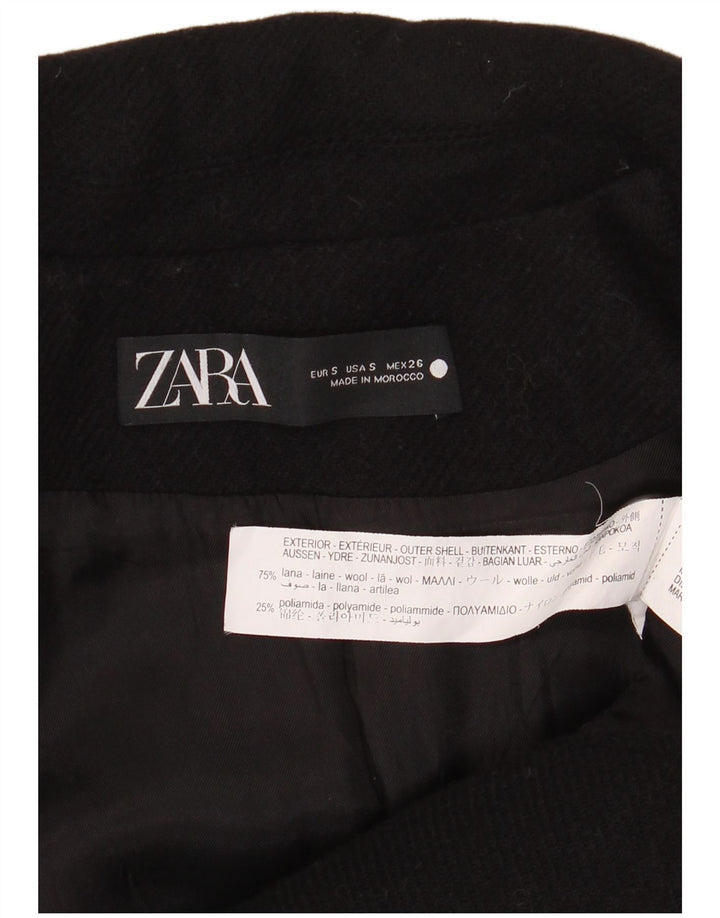 Płaszcz damski Zara UK 10 Small, czarny, wełniany