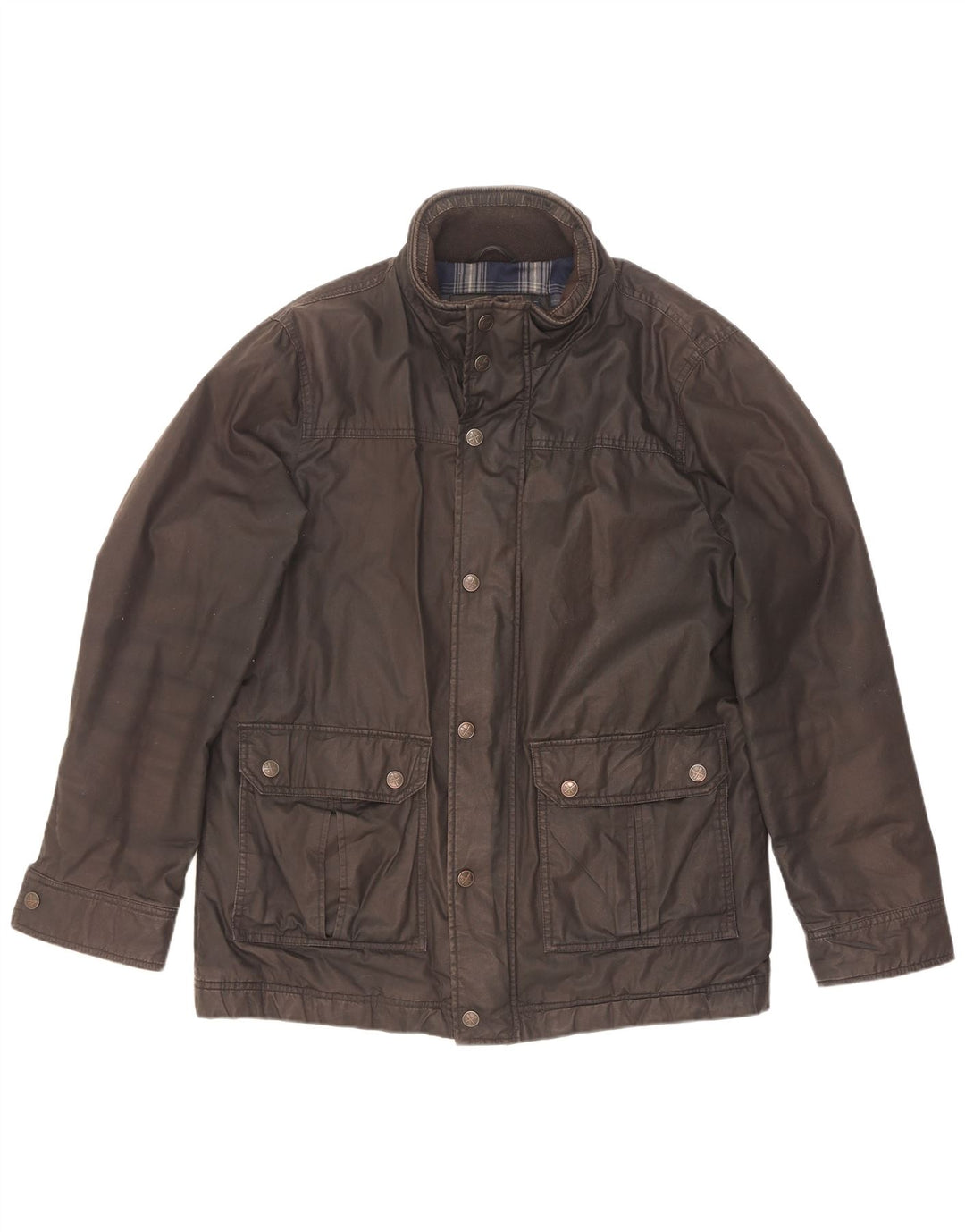 Crew Clothing Męska kurtka z woskowanej bawełny UK 38, średnia czarna bawełna