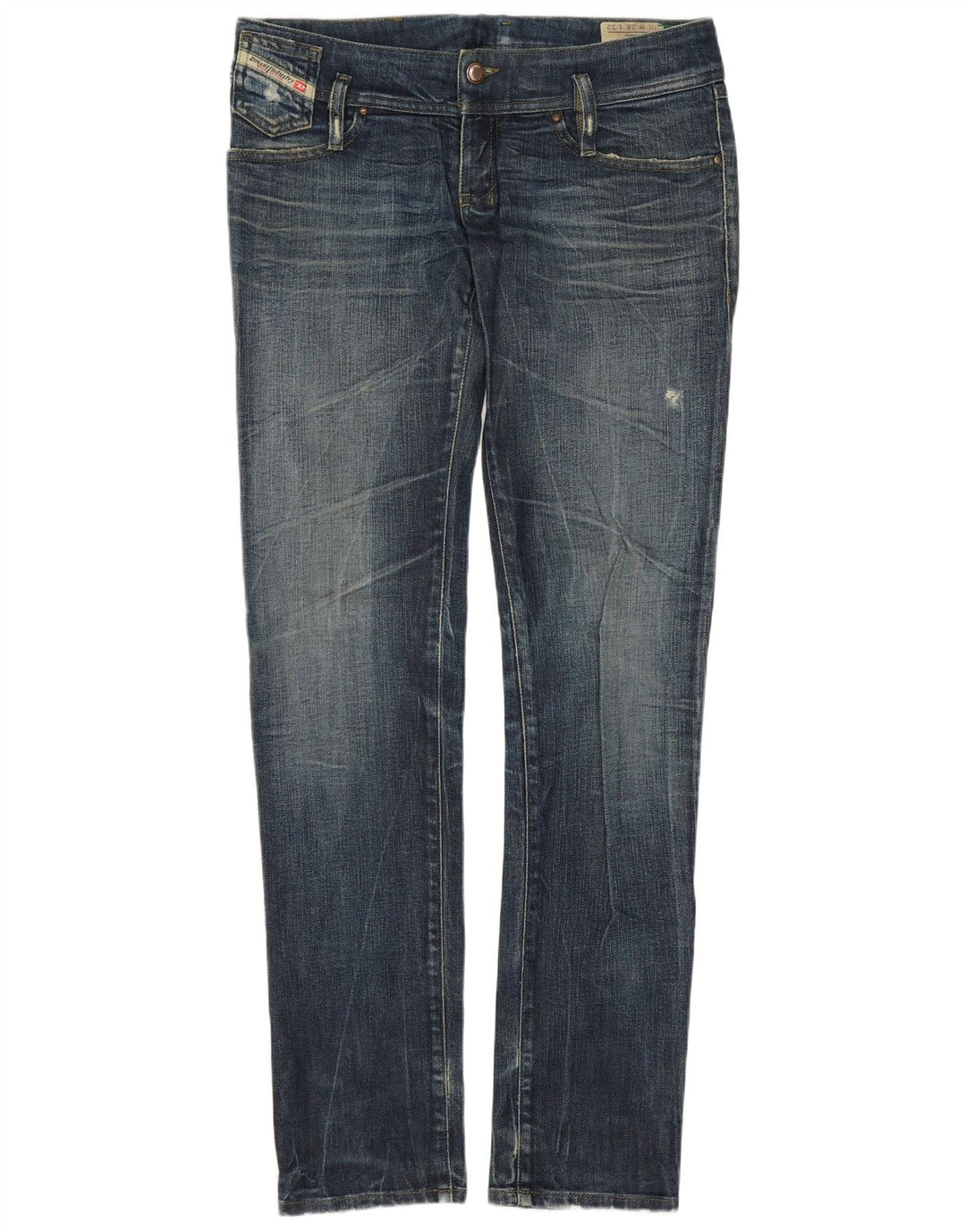 DIESEL Damskie jeansy slim W28 L32 Granatowe bawełniane