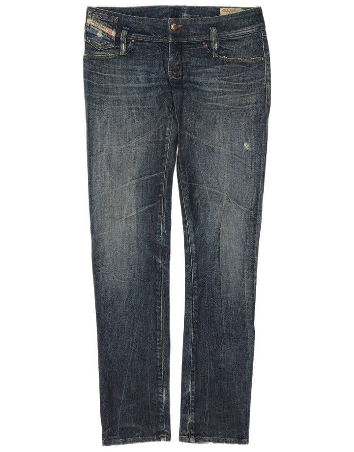 DIESEL Damskie jeansy slim W28 L32 Granatowe bawełniane