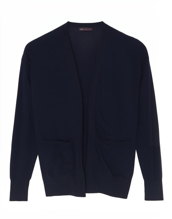Sweter damski Marks & Spencer Longline Open Cardigan UK 6 XS granatowy