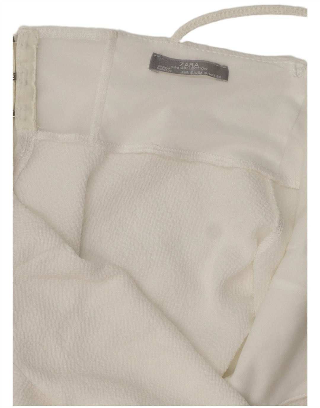 Damski asymetryczny top na ramiączkach Zara UK 8 Small White